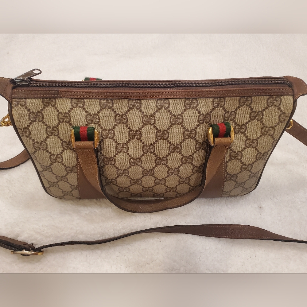 Gucci 39.02.040 Sherry Line Gg Supreme Canvas Women's Mini Boston Bag - Picture 2 of 16